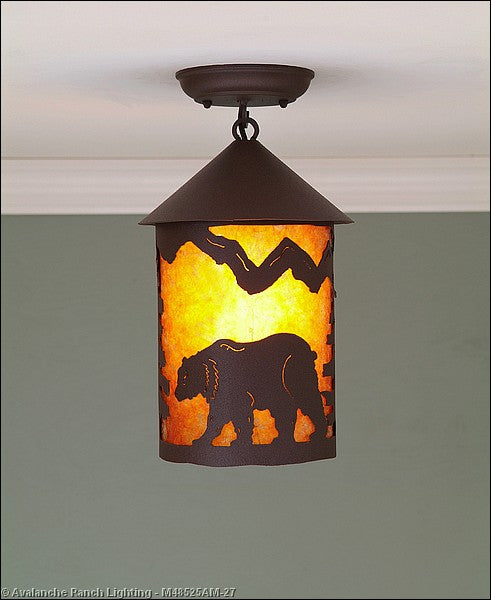 Avalanche Ranch Cascade-Mountain Bear Rustic Brown M48525AM-27 Ceiling Light - Rustic Brown