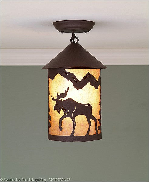 Avalanche Ranch Cascade-Mountain Moose Rustic Brown M48527AL-27 Ceiling Light - Rustic Brown
