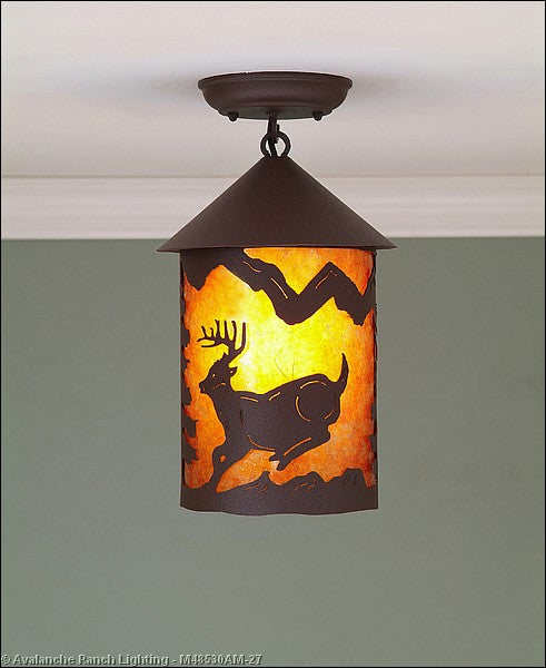 Avalanche Ranch Cascade-Mountain Deer Rustic Brown M48530AM-27 Ceiling Light - Rustic Brown