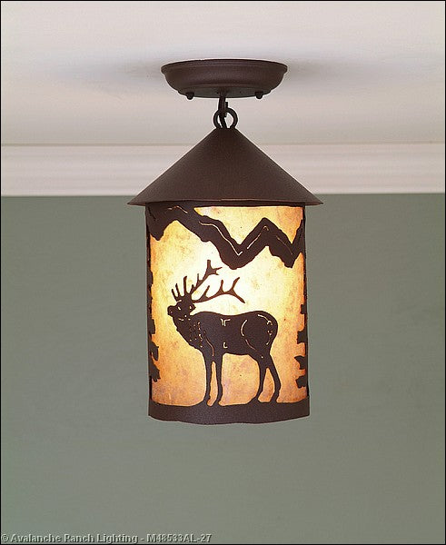 Avalanche Ranch Cascade-Mountain Elk Rustic Brown M48533AL-27 Ceiling Light - Rustic Brown