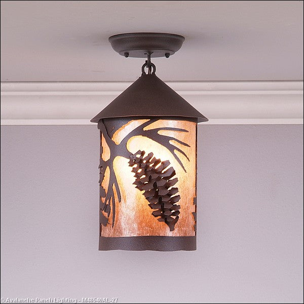 Avalanche Ranch Cascade-Spruce Cone M48540AL-27 Ceiling Light - Rustic Brown