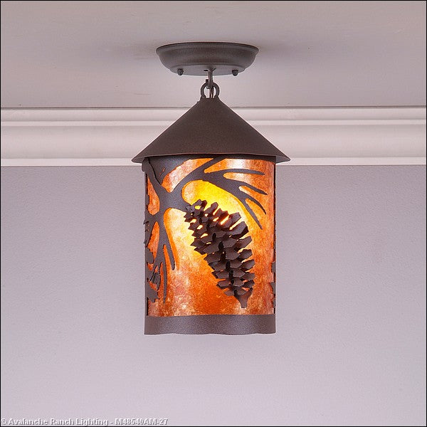 Avalanche Ranch Cascade-Spruce Cone M48540AM-27 Ceiling Light - Rustic Brown