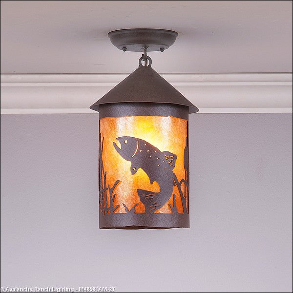 Avalanche Ranch Cascade-Trout Rustic Brown M48581AM-27 Ceiling Light - Rustic Brown
