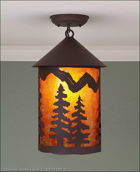 Avalanche Ranch Cascade-Spruce Tree Rustic Brown M48614AM-27 Ceiling Light - Rustic Brown