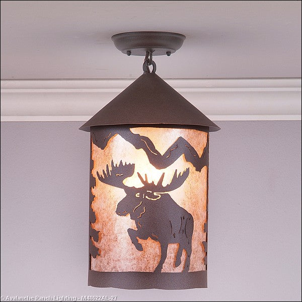 Avalanche Ranch Cascade-Alaska Moose M48622AL-27 Ceiling Light - Rustic Brown