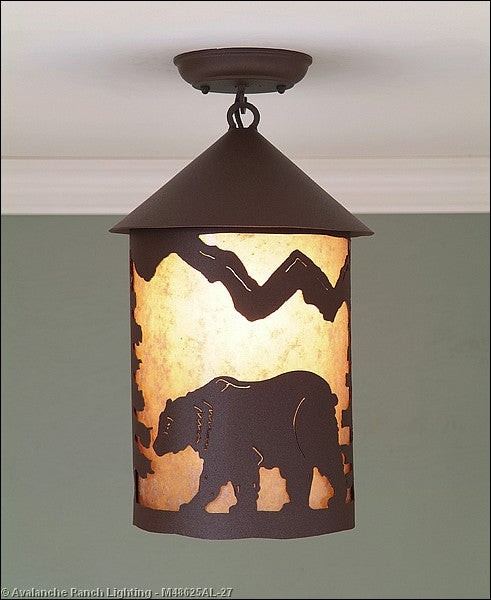 Avalanche Ranch Cascade-Mountain Bear Rustic Brown M48625AL-27 Ceiling Light - Rustic Brown
