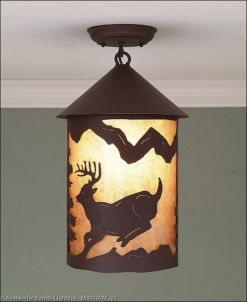 Avalanche Ranch Cascade-Mountain Deer Rustic Brown M48630AL-27 Ceiling Light - Rustic Brown