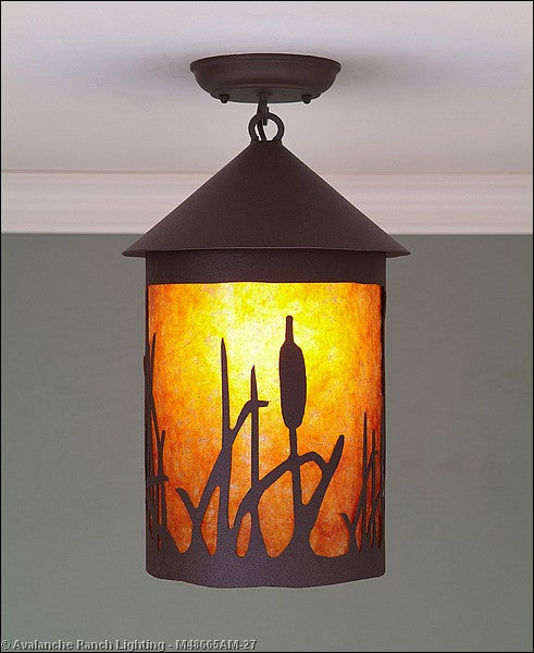 Avalanche Ranch Cascade-Cattails M48665AM-27 Ceiling Light - Rustic Brown