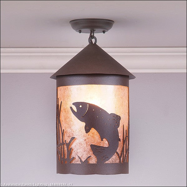 Avalanche Ranch Cascade-Trout Rustic Brown M48681AL-27 Ceiling Light - Rustic Brown