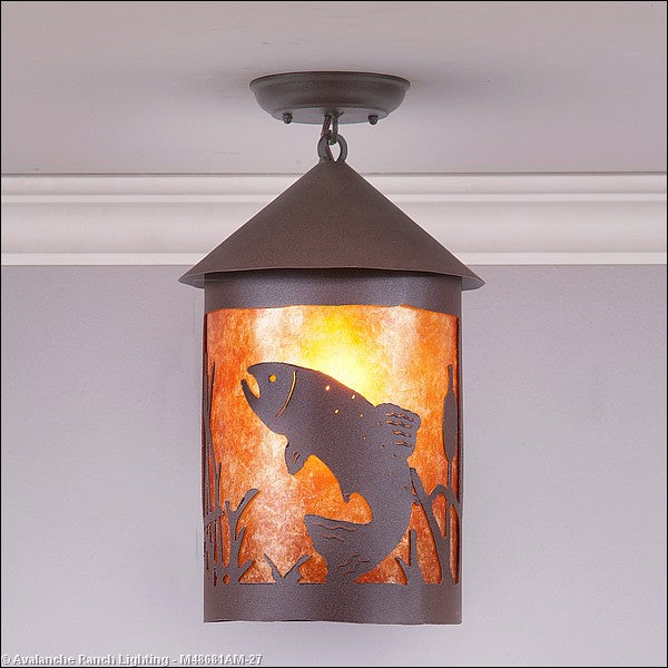 Avalanche Ranch Cascade-Trout Rustic Brown M48681AM-27 Ceiling Light - Rustic Brown