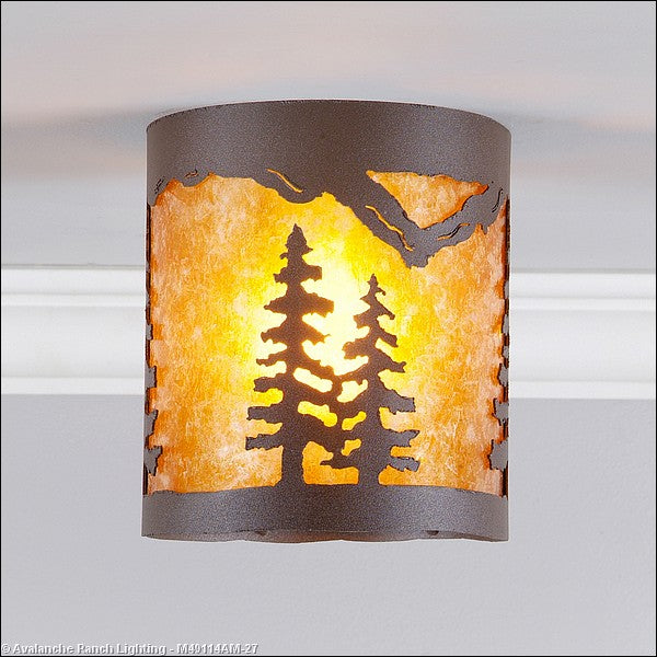 Avalanche Ranch Kincaid-Spruce Tree M49114AM-27 Ceiling Light - Rustic Brown