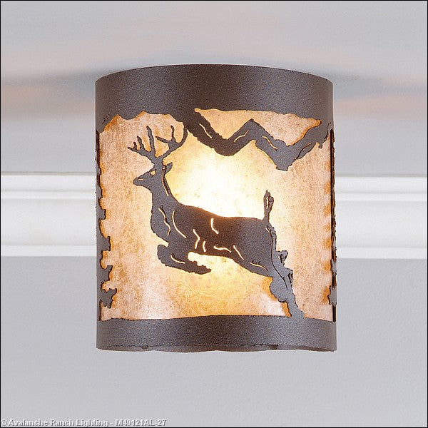 Avalanche Ranch Kincaid-Valley Deer M49121AL-27 Ceiling Light - Rustic Brown