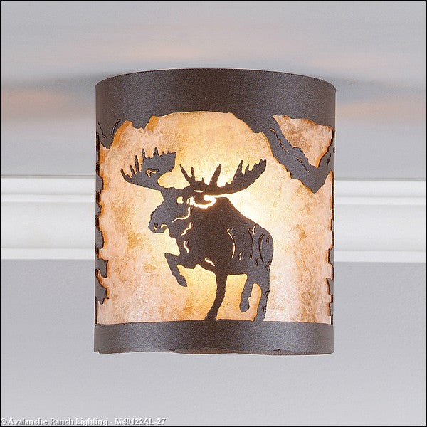 Avalanche Ranch Kincaid-Alaska Moose M49122AL-27 Ceiling Light - Rustic Brown