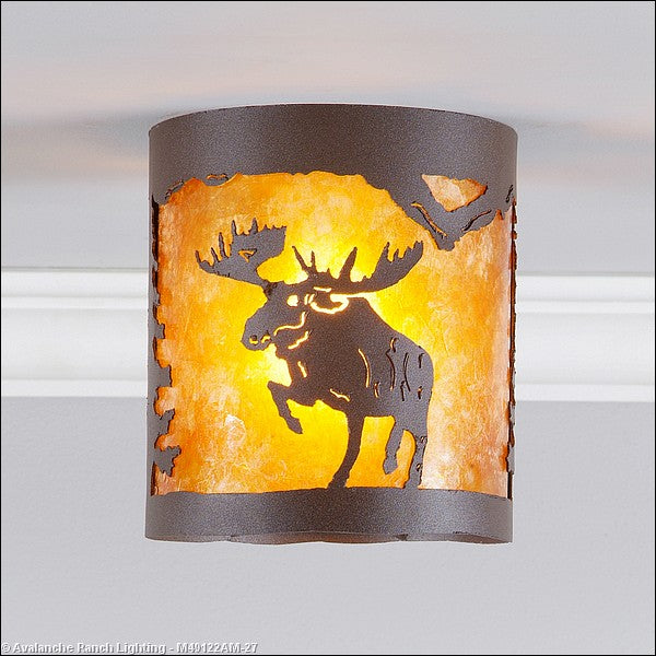 Avalanche Ranch Kincaid-Alaska Moose M49122AM-27 Ceiling Light - Rustic Brown