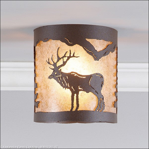 Avalanche Ranch Kincaid-Valley Elk M49123AL-27 Ceiling Light - Rustic Brown