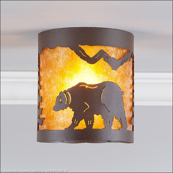 Avalanche Ranch Kincaid-Mountain Bear M49125AM-27 Ceiling Light - Rustic Brown