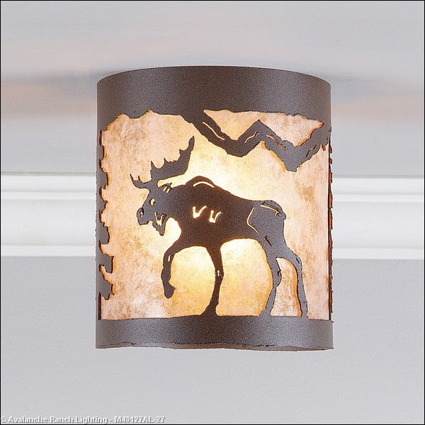 Avalanche Ranch Kincaid-Mountain Moose M49127AL-27 Ceiling Light - Rustic Brown