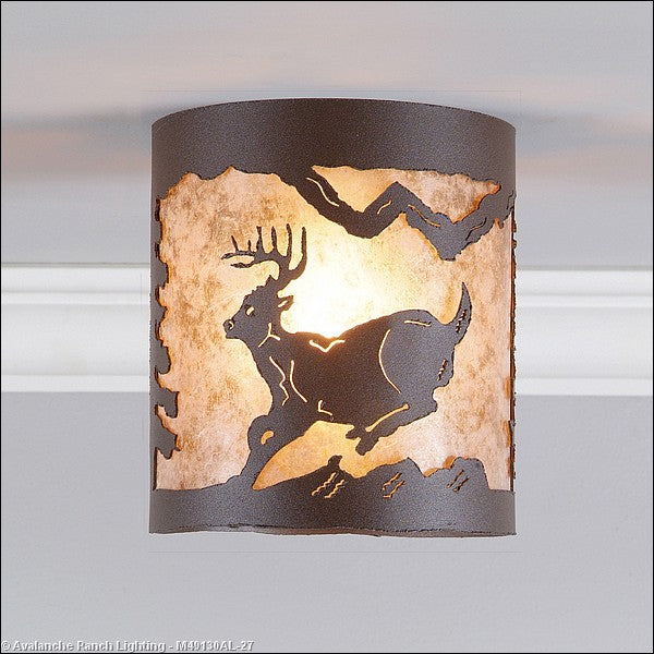 Avalanche Ranch Kincaid-Mountain Deer M49130AL-27 Ceiling Light - Rustic Brown