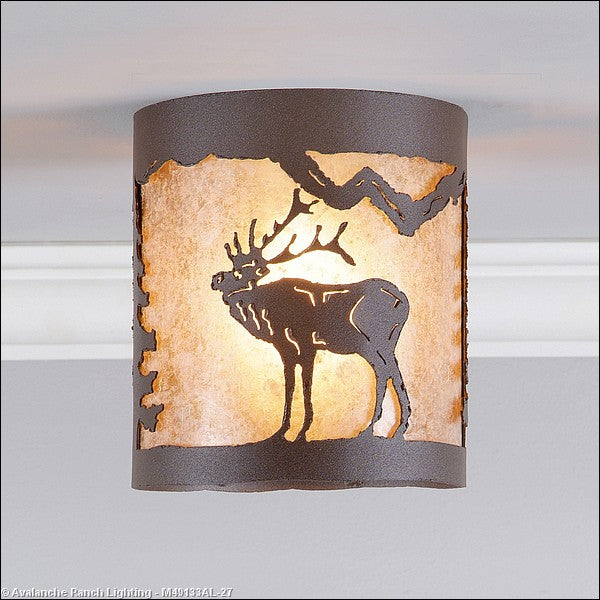 Avalanche Ranch Kincaid-Mountain Elk M49133AL-27 Ceiling Light - Rustic Brown