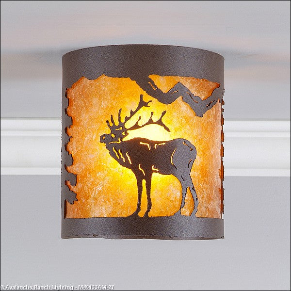 Avalanche Ranch Kincaid-Mountain Elk M49133AM-27 Ceiling Light - Rustic Brown