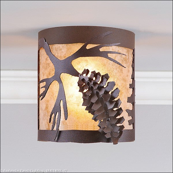 Avalanche Ranch Kincaid-Spruce Cone M49140AL-27 Ceiling Light - Rustic Brown