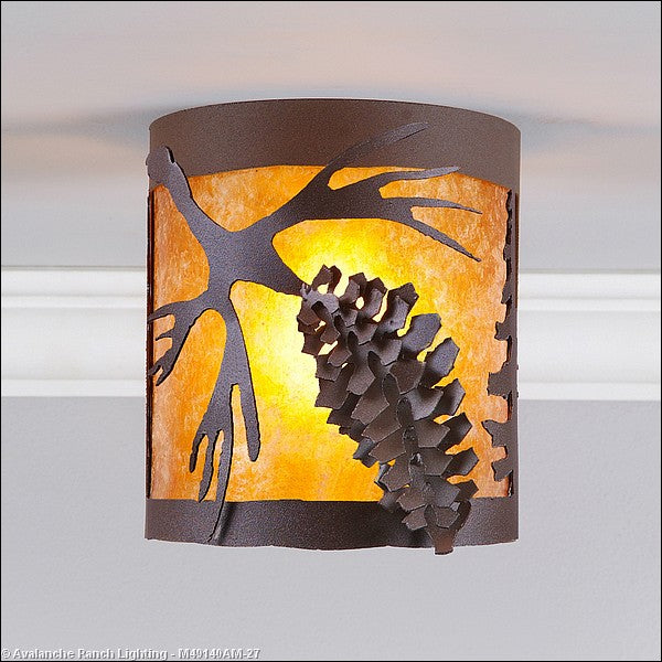 Avalanche Ranch Kincaid-Spruce Cone M49140AM-27 Ceiling Light - Rustic Brown