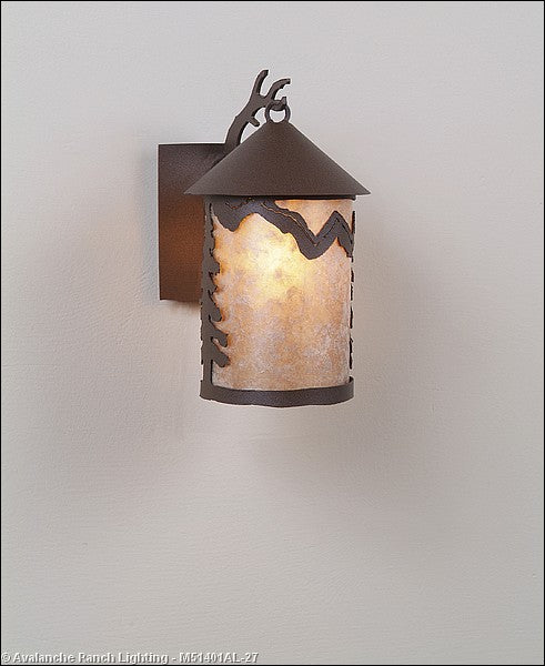 Avalanche Ranch Lighting M51401AL-27 Cascade Lantern-Rustic Plain One Light Wall Sconce Outdoor Bronze / Dark