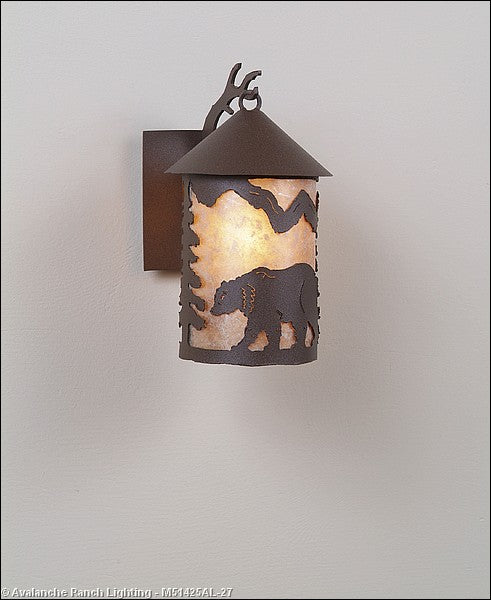 Avalanche Ranch Lighting M51425AL-27 Cascade Lantern-Mountain Bear One Light Wall Sconce Outdoor Bronze / Dark