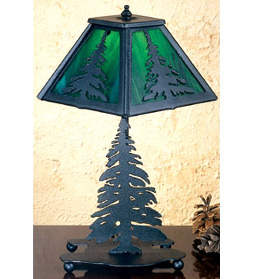 Meyda Tiffany Lighting 31401 Tall Pines Table Lamp Lamp Black