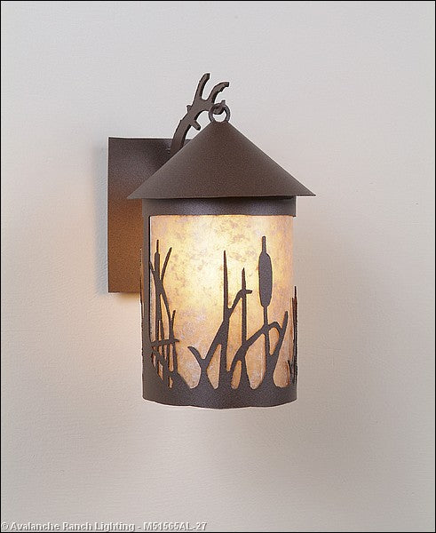 Avalanche Ranch Lighting M51565AL-27 Cascade Lantern-Cattails One Light Wall Sconce Outdoor Bronze / Dark