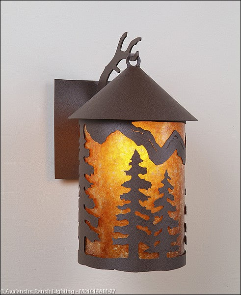 Avalanche Ranch Lighting M51614AM-27 Cascade Lantern-Spruce Tree One Light Wall Sconce Outdoor Bronze / Dark