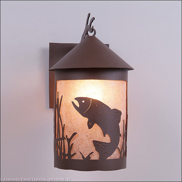 Avalanche Ranch Lighting M51681AL-27 Cascade Lantern-Trout Exterior - Wall Mount Outdoor Bronze / Dark