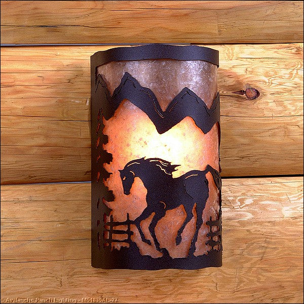 Avalanche Ranch Lighting M51835AL-27 Cascade-Mountain Horse Exterior - Sconces Outdoor Bronze / Dark