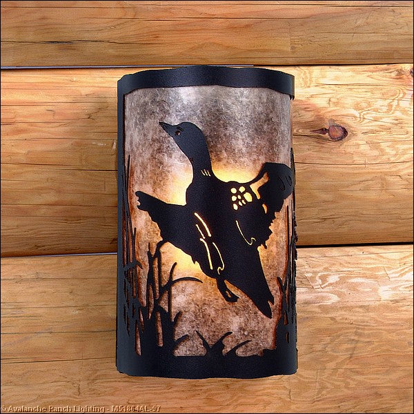 Avalanche Ranch Lighting M51864AL-97 Cascade-Loon Black Iron One Light Wall Sconce Outdoor Black
