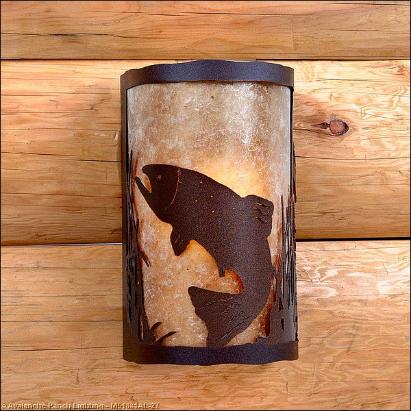 Avalanche Ranch Lighting M51881AL-27 Cascade-Trout Rustic Brown One Light Wall Sconce Outdoor Bronze / Dark