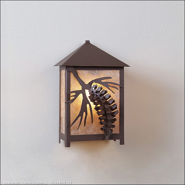 Avalanche Ranch Lighting M53140AL-27 Sehome-Spruce Cone One Light Wall Sconce Outdoor Bronze / Dark