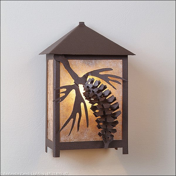 Avalanche Ranch Lighting M53240AL-27 Sehome-Spruce Cone One Light Wall Sconce Outdoor Bronze / Dark