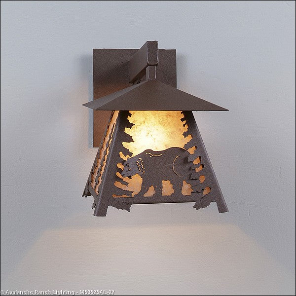 Avalanche Ranch Lighting M53525AL-27 Smoky Mountain-Mountain Bear One Light Wall Sconce Outdoor Bronze / Dark