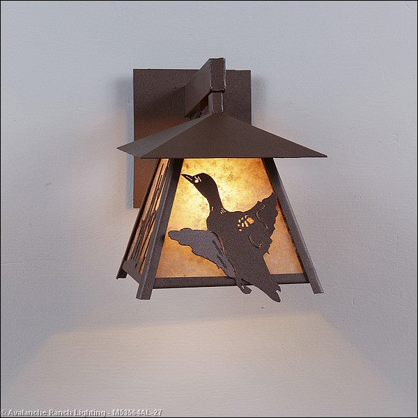 Avalanche Ranch Lighting M53564AL-27 Smoky Mountain-Loon One Light Wall Sconce Outdoor Bronze / Dark