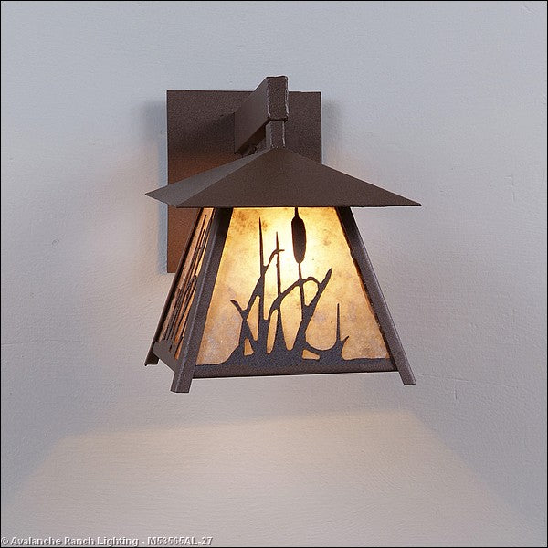 Avalanche Ranch Lighting M53565AL-27 Smoky Mountain-Cattails One Light Wall Sconce Outdoor Bronze / Dark