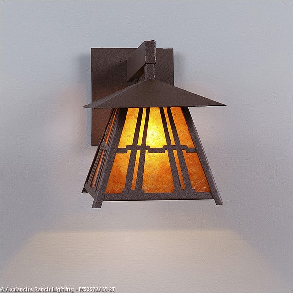 Avalanche Ranch Lighting M53572AM-27 Smoky Mountain-Eastlake One Light Wall Sconce Outdoor Bronze / Dark