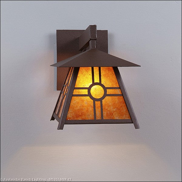 Avalanche Ranch Lighting M53574AM-27 Smoky Mountain-Southview One Light Wall Sconce Outdoor Bronze / Dark