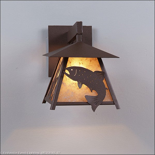 Avalanche Ranch Lighting M53581AL-27 Smoky Mountain-Trout One Light Wall Sconce Outdoor Bronze / Dark