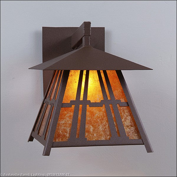 Avalanche Ranch Lighting M53672AM-27 Smoky Mountain-Eastlake One Light Wall Sconce Outdoor Bronze / Dark