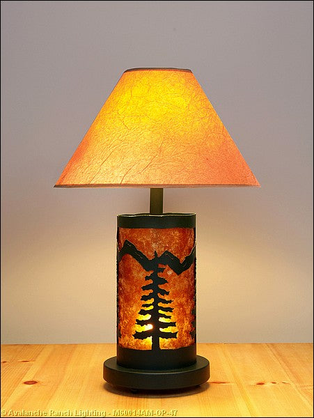 Avalanche Ranch Lighting M60014AM-OP-47 Cascade-Spruce Tree Forest Green Two Light Desk Lamp Lamp Bronze / Dark