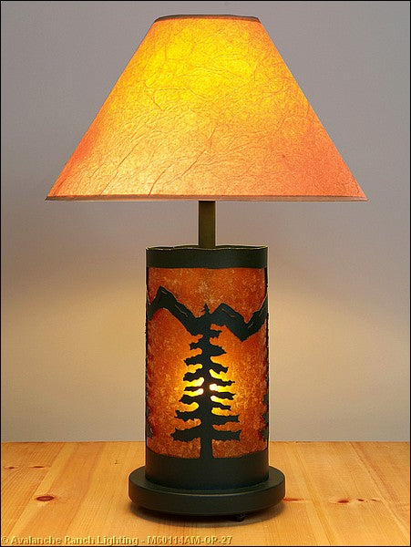 Avalanche Ranch Lighting M60114AM-OP-27 Cascade-Spruce Tree Rustic Brown Two Light Table Lamp Lamp Bronze / Dark