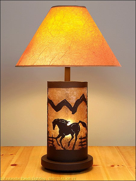 Avalanche Ranch Lighting M60135AL-OP-27 Cascade-Mountain Horse Two Light Table Lamp Lamp Bronze / Dark