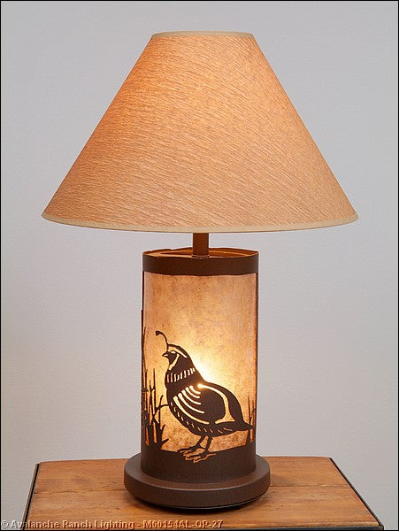 Avalanche Ranch Lighting M60154AL-OP-27 Cascade-Western Quail Two Light Table Lamp Lamp Bronze / Dark