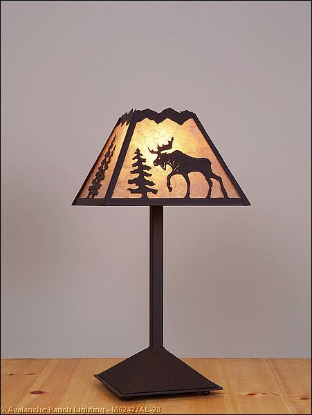 Avalanche Ranch Lighting M62427AL-28 Rocky Mountain-Mountain Moose Dark Bronze Metallic One Light Desk Lamp Lamp Bronze / Dark