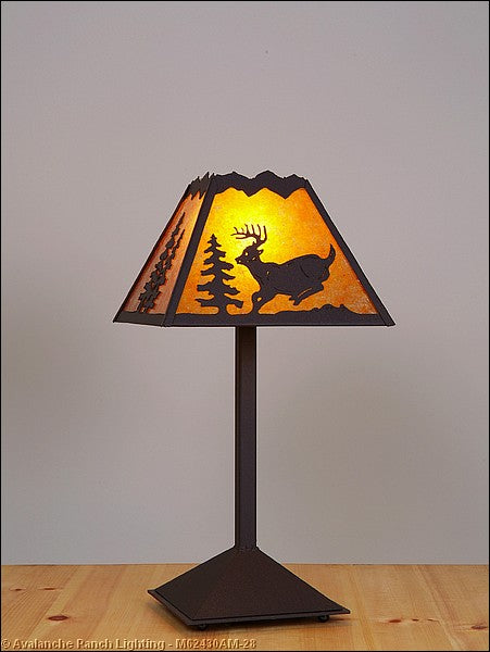 Avalanche Ranch Lighting M62430AM-28 Rocky Mountain-Mountain Deer Dark Bronze Metallic One Light Desk Lamp Lamp Bronze / Dark